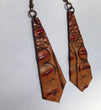 Boho Chic Pumpkin Leather earrings